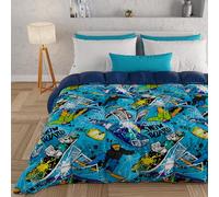 PETTI Artigiani Italiani - Trapunta, Piumone Invernale, Trapunta Invernale, Trapunta Matrimoniale Double Face Tinta Unita e Stampa Digitale, 100% Microfibra Anallergica, Made in Italy