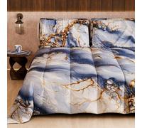 PETTI Artigiani Italiani - Trapunta, Piumone Invernale, Trapunta Invernale, Trapunta Singola Double Face Tinta Unita e Stampa Digitale Floreale 21 Beige, 100% Microfibra Anallergica, Made in Italy