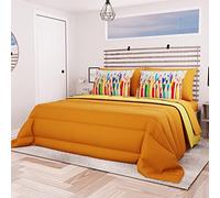 PETTI Artigiani Italiani - Trapunta, Piumone Invernale, Trapunta Una Piazza e Mezza Maxi Arancio, Trapunta Invernale, Trapunta Double Face, 100% Microfibra Anallergica, Made in Italy