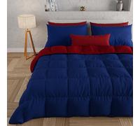 PETTI Artigiani Italiani - Trapunta Singola Invernale, Piumone Singolo, Tinta Unita Double Face Blunotte Bordeaux 100% Made in Italy