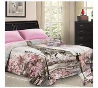 PETTI Artigiani Italiani - Trapunta Singola Invernale, Piumone Singolo, Trapunta Double Face Tinta Unita e Stampa Digitale Paris, Made in Italy