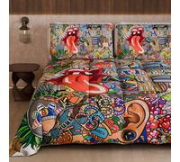 PETTI Artigiani Italiani - Trapunta Singola Invernale, Piumone Singolo, Trapunta Double Face Tinta Unita e Stampa Digitale Murales, Made in Italy