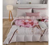 PETTI Artigiani Italiani - Trapunta Singola Invernale, Piumone Singolo, Trapunta Double Face Tinta Unita e Stampa Digitale Country Chic, Made in Italy