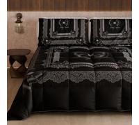 PETTI Artigiani Italiani - Trapunta Singola Invernale, Piumone Singolo, Trapunta Double Face Tinta Unita e Stampa Digitale Fiocco Diamanti, Made in Italy