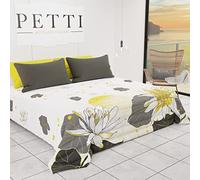 PETTI Artigiani Italiani - Trapuntino Copriletto Primaverile Estivo Una Piazza e Mezza Disegno Aesthetics 01 100% Microfibra Anallergica 100% Made in Italy