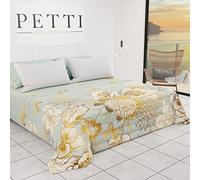 PETTI Artigiani Italiani - Trapuntino Copriletto Primaverile Estivo Una Piazza e Mezza Disegno Luxury 01 100% Microfibra Anallergica 100% Made in Italy