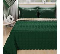 PETTI Artigiani Italiani - Trapuntino Matrimoniale, Copriletto Matrimoniale, Trapuntino Double Face, Trapunta Primaverile, Verde Tortora, 100% Made in Italy