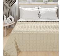 PETTI Artigiani Italiani - Trapuntino Singolo, Copriletto Singolo, Trapuntino Double Face, Trapunta Primaverile, Bianco Tortora, 100% Made in Italy