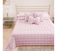 PETTI Artigiani Italiani - Trapuntino Singolo in Morbido e Caldo Velluto, Trapunta Primaverile Autunnale, Copriletto Singolo, Rosa, 100% Made in Italy