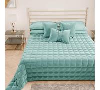 PETTI Artigiani Italiani - Trapuntino Singolo in Morbido e Caldo Velluto, Trapunta Primaverile Autunnale, Copriletto Singolo, Tiffany, 100% Made in Italy