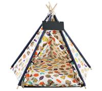 Pettimania Tipi Per Cani Stampa Di Gufo - Rifugio Elegante, Trasportabile