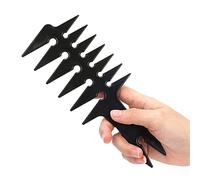 Pettinatura per capelli, 20 x 8 x 0,5 cm di cuccioli a denti larghi da uomo pettine a doppia faccia pettinate pettinate per capelli retrò in plastica per acconciatura da uomo, (Nero)