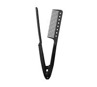 Pettinatura per piatti a forma di a V per capelli bagnati e asciutti-Stityling antidrizz a riscaldamento rapido con maniglia ergonomica, liscio di salone per casa, viaggio, hotel e dormitorio