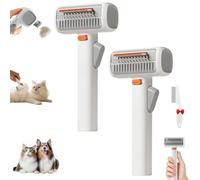 Pettine 2-in-1 per La Toelettatura E Lo Scioglimento Automatico Dei Nodi, Spazzola Professionale per La Rimozione, Rastrino Delicato per Il Sottopelo, Strumento per Gatti per Rimuovere Nodi(2PCS)