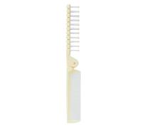 Pettine 2 pezzi due tipi di pettine for denti pettini pieghevoli donna uomo pettine tascabile pieghevole for strumento di styling da viaggio piccola spazzola for capelli portatile(Beige)