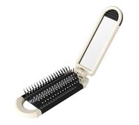 Pettine 2 pezzi spazzola for capelli pieghevole pettine for massaggio testa massaggio antistatico spazzola for capelli portatile da viaggio pettini for capelli con specchio(WT)