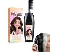 Pettine 3 in 1 per la colorazione dei capelli con pennello integrato, tinta per capelli con estratti vegetali, pettine portatile per la colorazione dei capelli, impermeabile e resistente al sudore, st