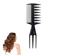 Pettine 3 in 1,pettine a tre lati,Pettine tridente,Pettine Capelli Da Uomo Denti Larghi,Pettine Capelli Uomo,Pettini Multifunzionali,Per Casa Salone Viaggiare Parrucchieri