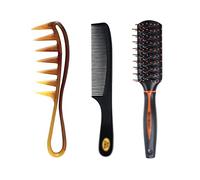 Pettine 3 pezzi di pettini for lo styling dei capelli, pettini for capelli a denti fini e larghi, pettine da taglio for capelli ricci lunghi e lisci Pettine Per Capelli