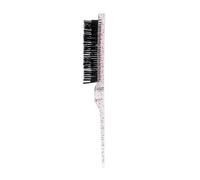 Pettine 3Pcs Pro Salon Hair Brushes Comb Slim Line Teasing Back Combing Brush Styling Tools DIY Kit(Transparent Red)