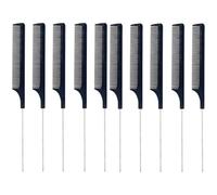 Pettine 5/10pcs Pointed Tail Comb Steel Dense Teeth Shunfa Curly Hair Home Salon Hairdressing Tools(10 PCS)