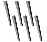 Pettine 6 pezzi pettine professionale for taglio capelli denti larghi barbiere parrucchiere accessori for strumenti for lo styling resistenti al calore(Black-6pcs)
