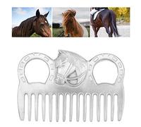 Pettine a Cavallo in Metallo Portatile con Finitura Liscia Lucida per Cure di Criniera e Coda - Robusto Strumento di Pulizia Che aprirà il Nodo per la Cura del Bestiame