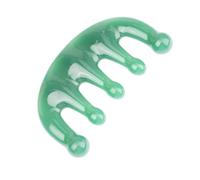 Pettine a cinque denti per massaggio, in resina, con denti grandi, per terapia agopunto, artigli, decompressione, portatile, per cuoio capelluto (verde)