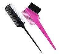 Pettine a coda di topo, 2 pezzi, con bordi a doppia faccia, spazzola per capelli, spazzola per capelli, pettine per sala da ballo, danza, competizione, styling dei capelli