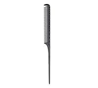 Pettine a Coda di Topo, Pettine per Capelli 22,5 Cm Alluminio Multifunzionale con Design a Coda di Precisione per Acconciature e Colorazioni (BLACK)