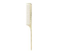 Pettine a coda di topo: pettine professionale per capelli da 22 cm, pettine per parrucchieri, pettine con separazione in metallo per donne (oro)