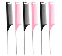 Pettine a coda in plastica per parrucchiere da 12 pezzi