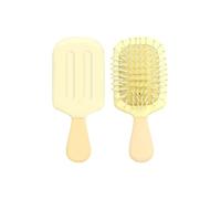Pettine a cuscino d'aria, grazioso pettine a forma di gelato. Il cuscino d'aria elastico massaggia il cuoio capelluto e può essere utilizzato sia su capelli asciutti che bagnati (giallo)