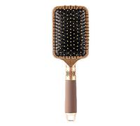 Pettine a cuscino d'aria, spazzola per capelli, spazzola per capelli, massaggio, con fori di ventilazione, ago in nylon per uso domestico, pagaia grande marrone 25 x 8 cm