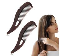 Pettine a denti Cavi per Cuoio Capelluto Antiforfora, 2 Pettine Antiforfora,Pettine per Capelli a Pressione con Manico per Raschiare la Pelle,Pettine per Cura del Cuoio Capelluto per Donne e Uomini
