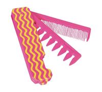 Pettine a denti fini e larghi per raccogliere i capelli, districante, 3 in 1, pieghevole, da viaggio, per lo styling