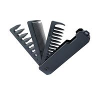 Pettine a denti fini e larghi per raccogliere i capelli, districante, 3 in 1, pieghevole, da viaggio, tasca da viaggio