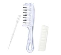 Pettine a denti larghi con applicatore per olio, strumento per la cura dei | Applicatore di olio per capelli Consegna della pelle per donne viaggiatori Casa Viaggi Bagno Viaggi di lavoro