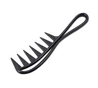 Pettine a denti larghi in carbonio Afro riutilizzabile plastica ondulata lunga ricci soffici cura massaggio districante grande salone parrucchiere pettine styling strumento nero durata e attrazione