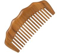 Pettine a denti larghi in legno di sandalo verde fatto a mano, ideale per capelli ricci, favorisce la crescita dei capelli delle donne
