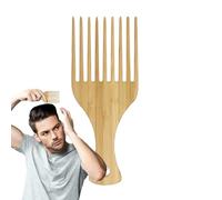 Pettine a denti larghi per capelli ricci - Bambóo | Pettine a denti larghi per capelli bagnati | Cura districante per capelli spessi e ricci, multifunzione Cômb, pettine da barba, legno di