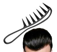 Pettine a denti larghi per capelli ricci | Districante pettine a riccioli extra large | Pettine a denti di squalo senza manico per spazzolare i ricci, lo styling, lo shampoo | pettine districante per