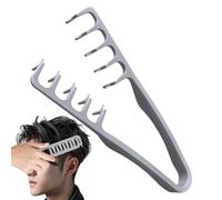 Pettine a denti larghi, pettine volumizzante per capelli ricci, 22,5 x 10,5 x 2,4 cm, adorabile pettine districante, strumento compatto per sollevamento delle radici e copertura della frangia per
