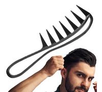 Pettine a denti larghi: spazzolino da disprezzo in ricciolo di spaziatura grande, strumento per capelli per serrature lunghe e spesse | Design dei denti scomodo, accessorio d