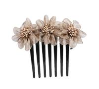 Pettine a forma di fiore, disco for capelli, filato di seta, pettine for capelli, forcina for capelli for donne adulte, accessori for capelli, forcina for capelli, pettine a sette denti, parte posteri