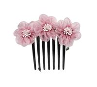 Pettine a forma di fiore, disco for capelli, filato di seta, pettine for capelli, forcina for capelli for donne adulte, accessori for capelli, forcina for capelli, pettine a sette denti, parte posteri
