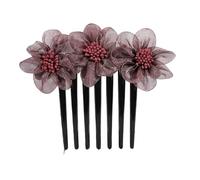 Pettine a forma di fiore, disco for capelli, filato di seta, pettine for capelli, forcina for capelli for donne adulte, accessori for capelli, forcina for capelli, pettine a sette denti, parte posteri