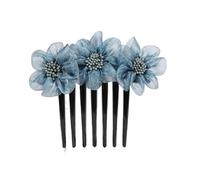 Pettine a forma di fiore, disco for capelli, filato di seta, pettine for capelli, forcina for capelli for donne adulte, accessori for capelli, forcina for capelli, pettine a sette denti, parte posteri