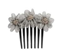 Pettine a forma di fiore, disco for capelli, filato di seta, pettine for capelli, forcina for capelli for donne adulte, accessori for capelli, forcina for capelli, pettine a sette denti, parte posteri