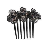 Pettine a forma di fiore, disco for capelli, filato di seta, pettine for capelli, forcina for donne adulte, accessori for capelli semplici, forcina for capelli, pettine a sette denti, parte posteriore